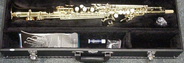 New Vito straight soprano saxophone high F# key w/case & Selmer sax 
