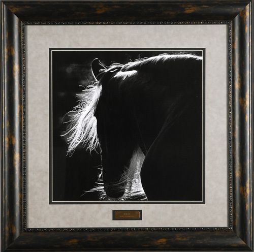 MANE TONY STROMBERG HORSE B&W PRINT ART COWBOY  