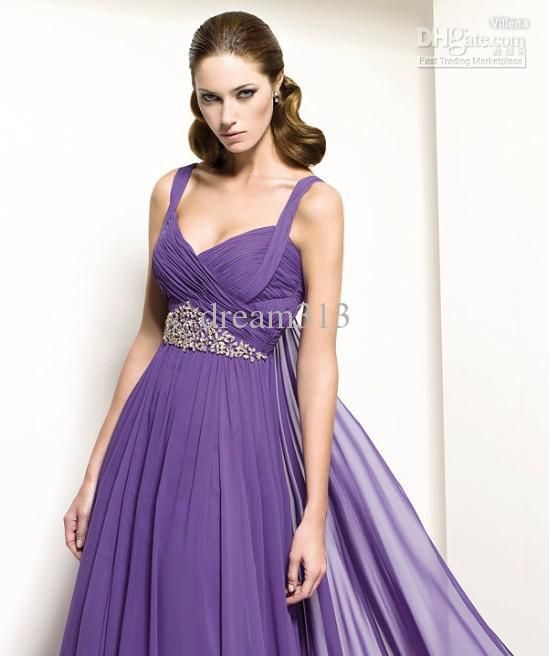 2012 elegant prom dresses spaghetti strap chiffon Formal gowns Evening 
