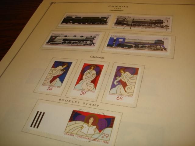 OLD US STAMP COLLECTION IN HARRIS LIBERTY ALBUM PAGES THRU 1990  