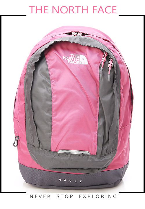 BN THE NORTH FACE Vault Backpack/Book Bag Utterly Pink  