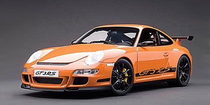 AUTOart PORSCHE 911 997 GT3 RS ORANGE CAR BLACK STRIPE  