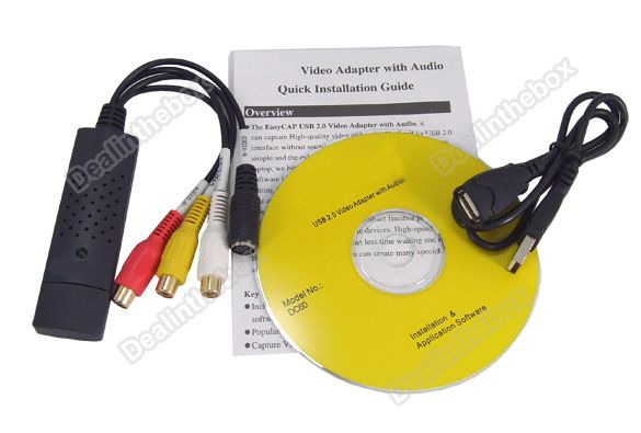 New USB 2.0 CCTV DVR Audio Video Capture Adapter Recorder Card Easy to 