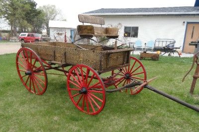 Antique Horse Drawn Wagon Good Usable Spring Buckboard Buggy Training 