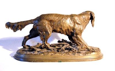 MENE BRONZE SETTER DOG SCULPTURE  