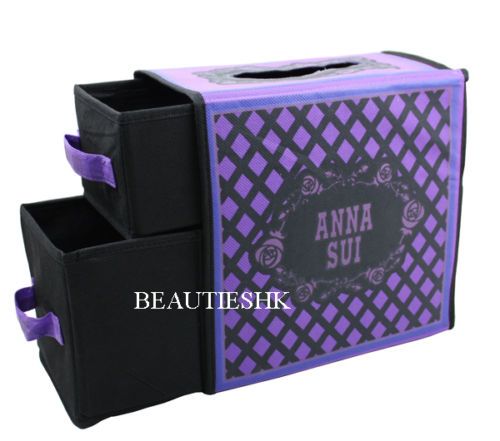 ANNA SUI FOLDED PURPLE TISSUE BOX CASE  