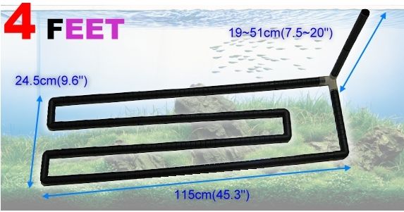   filteration Bottom circular Bar 115x24.5cm Under Gravel Filter Tube