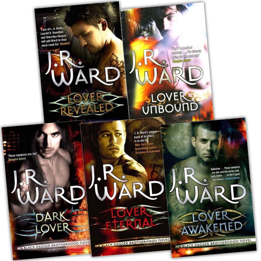 Black Dagger Brotherhood J.R Ward 5 books Lover Awakened Dark Eternal 