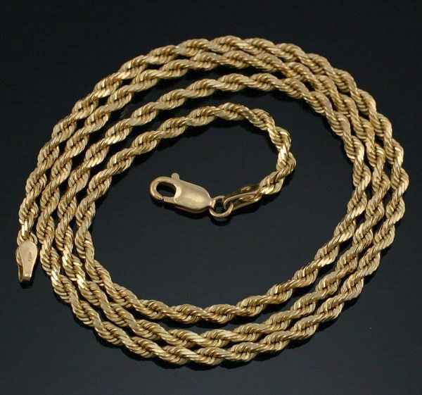   14K Yellow Gold Rope 2.8 mm Necklace 20 Michael Anthony Signed  