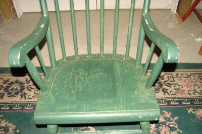 Antique Wooden Rocking Chair Porch Patio Rocker  