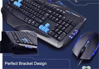 3LUE Cobra Wired Gaming Keyboard & Mouse Bundles/Combos+USB Cable 