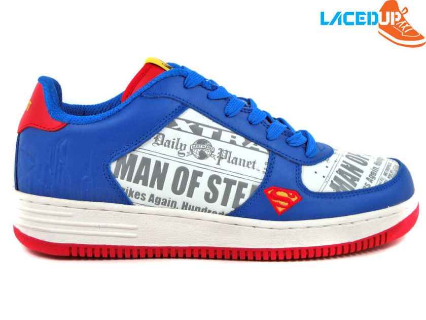 DC COMICS SUPERMAN SHOES MAN OF STEEL DJ CLARK KENT COLLECTIBLE AF1 