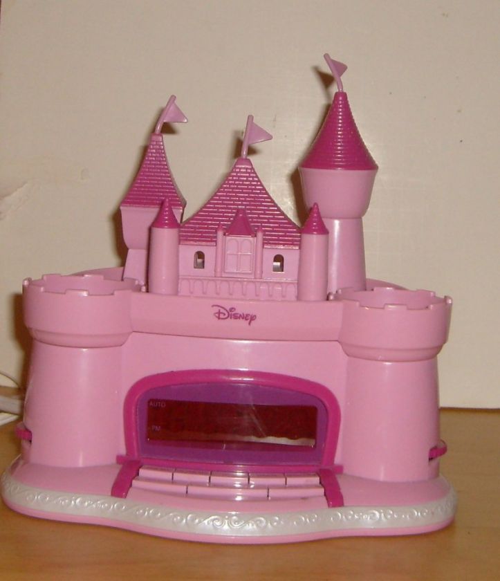 Disney Cinderella Castle Projection Alarm Clock EUC  