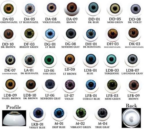 LIFE LIKE DOLL EYES ~ 20mm HALF ROUND 32 COLOR CHOICES  