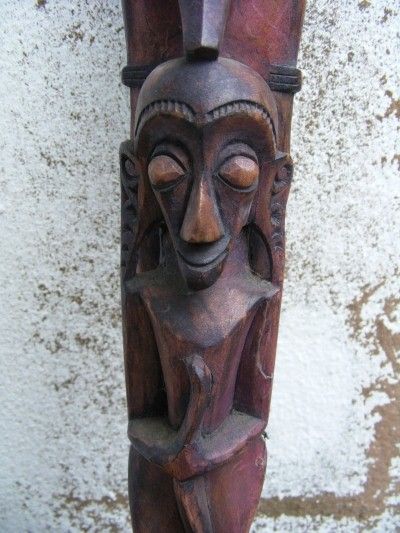 RITUAL TUNTUN POLE Shaman Stick Tunggal Panaluan Statue Figure Image 