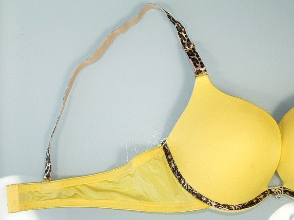   GLITTER MICROFIBER/ RHINESTONE PLUNGE PUSH UP BRA  34 38 A/B/C  