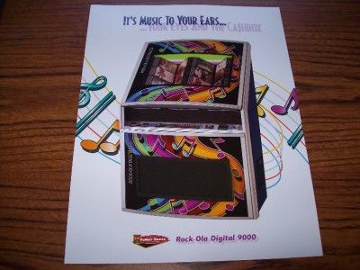 2003 ROCKOLA DIGITAL 9000 JUKEBOX FLYER BROCHURE MINT  