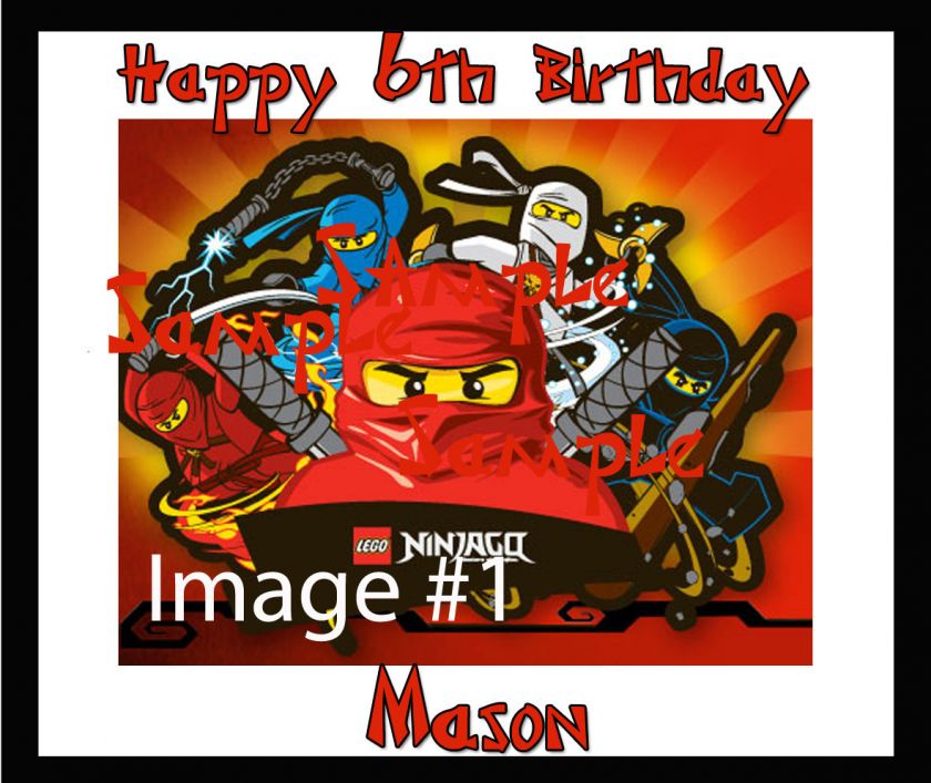 Sheet Legos Ninjago Edible Frosting Cake Birthday Image Party 