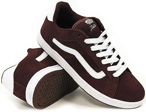 VANS DOLLIN NO SKOOL TRE BURGANDY WHITE SKATE YOUTH 1  