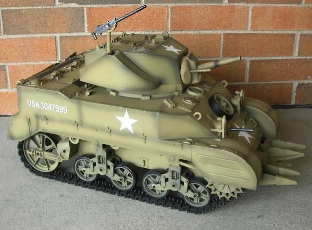 21st Century Ultimate Soldier 16 R/C M5 Stuart Tank COMPLETE ~ GI Joe 