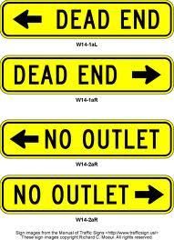 REAL DEAD END OR NO OUTLET ROAD STREET TRAFFIC SIGN  