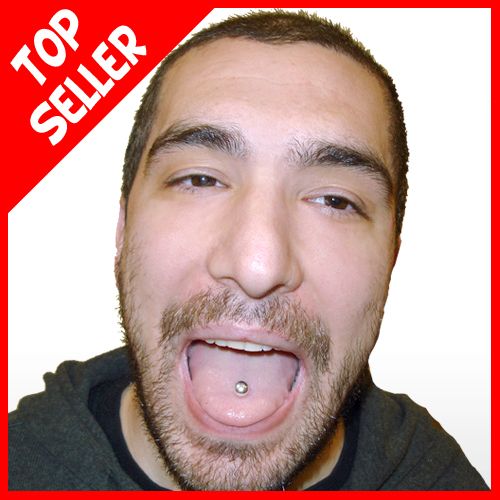 fake TONGUE STUD TONGUE RING  