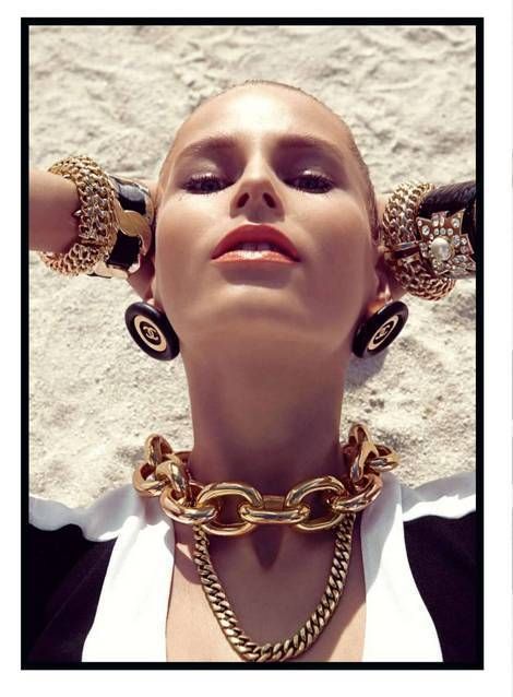 Kenneth Jay Lane As seen in BAZAAR Lane Polished Goldtone Chain Cuff 