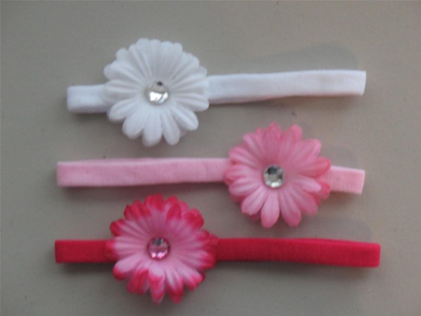 small stretch hair flower headband newborn baby girl  