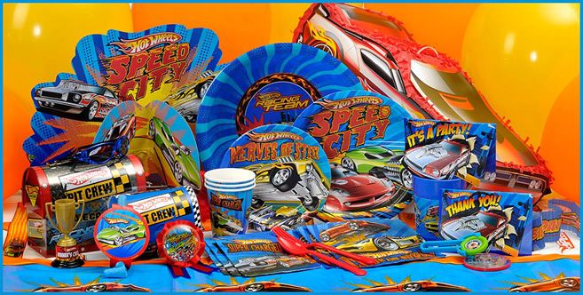 Hot Wheels Shaped 18in x 6in Pull String Pinata JustOut  