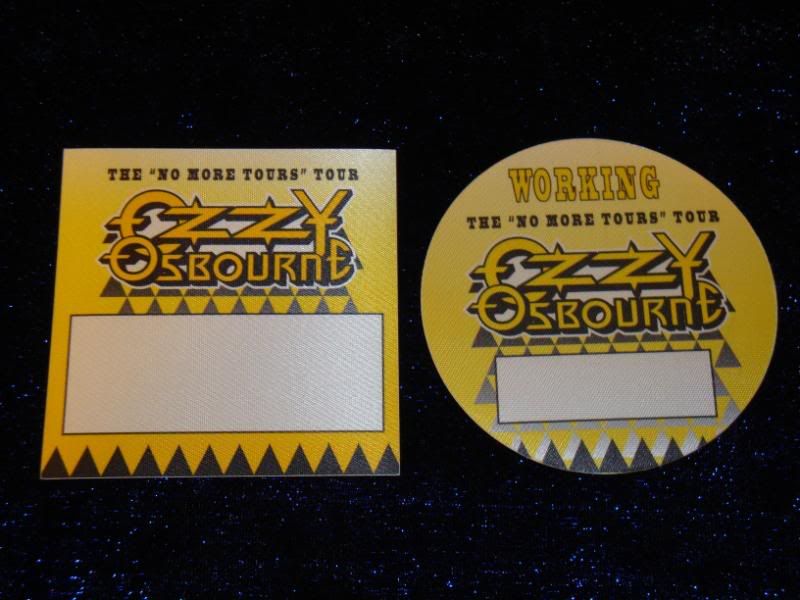 OZZY OSBOURNE UNUSED BACKSTAGE TOUR TICKET PASSES pass  