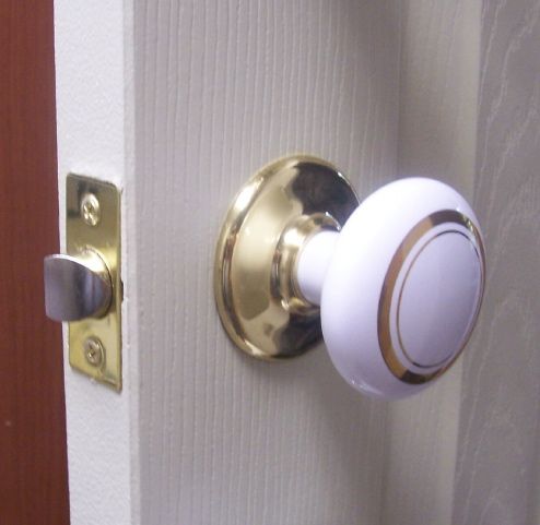 Ceramic Passage Door Knob Set #01 Ready to Fit any Door  