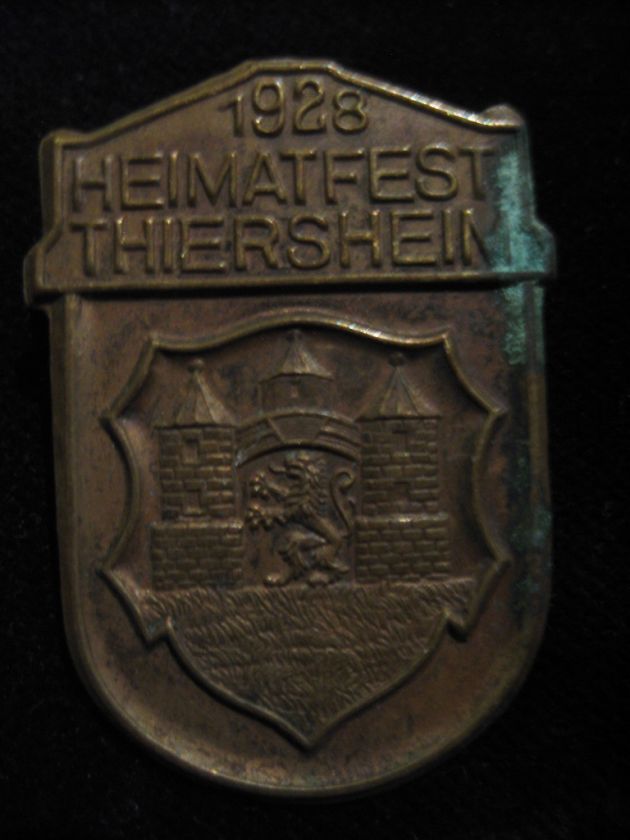 WW1, WW2, GERMAN ORIGINAL1928 GERMAN TINNIE THIERSHEIM.  