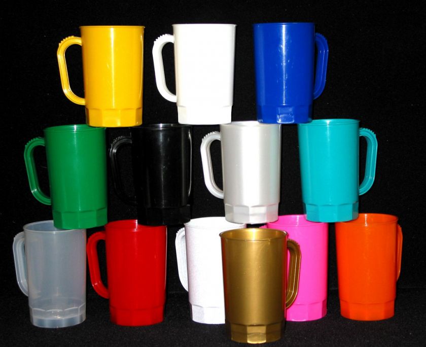 13 Pint Plastic Beer Mugs Mfg USA Top Quality Lead Free  