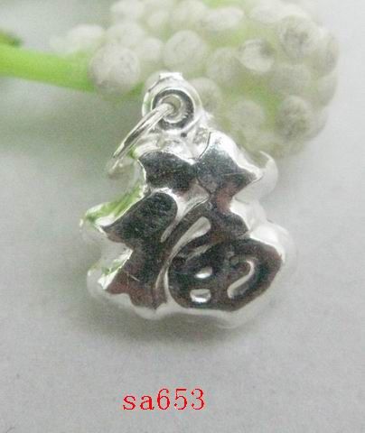 Sterling Silver Dangle Charms Pendant .925 Bag/Lock  