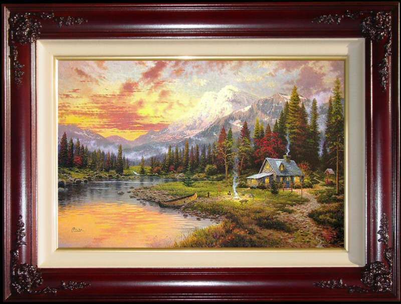   Kinkade EVENING MAJESTY 24x36 Begining of a Perfect Evening  