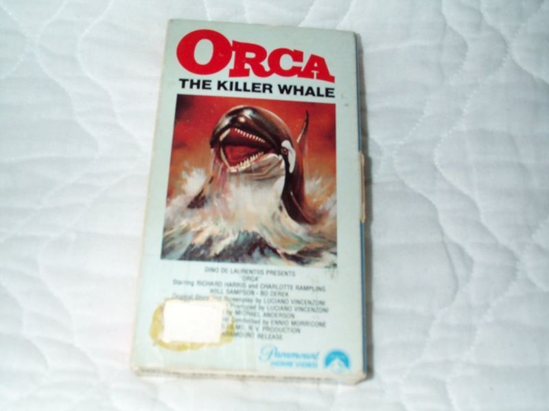 ORCA THE KILLER WHALE VHS BO DEREK DEBUT RICHARD HARRIS  