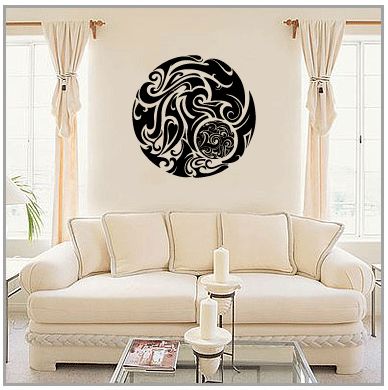 PLANET EARTH TRIBAL ART   Vinyl Wall Art Decals Sticker  