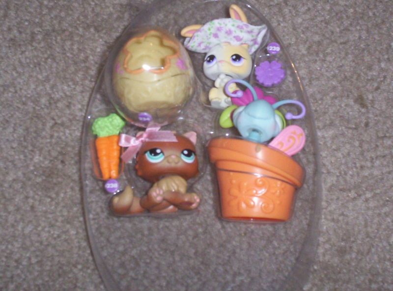 littlest pet shop 3 PETS BUTTERFLY, KITTY & BUNNY  