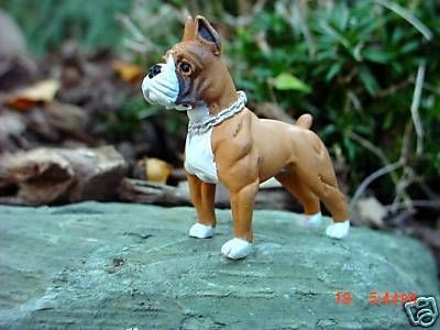 BOXER DOG MINIATURE 1/24 SCALE G SCALE DIORAMA ITEM  