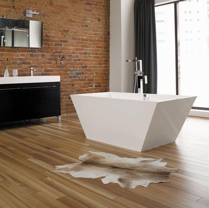   60x30 MODERN FREE STANDING BATH TUB SOAKER WITH ACCENTED ANGLES  