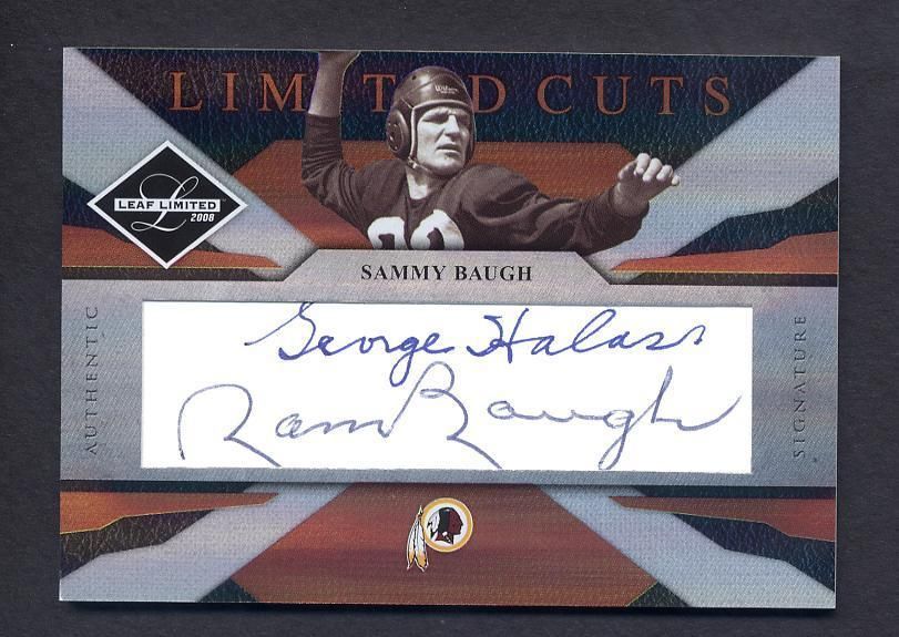 2008 Leaf Limited Cuts Sammy Baugh George Halas Auto ~ Certified 