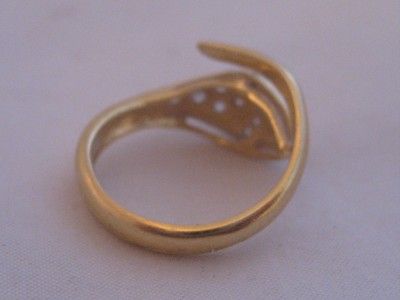 VINTAGE 18ct GOLD & PASTE SNAKE RING SIZE L FREE P&P  