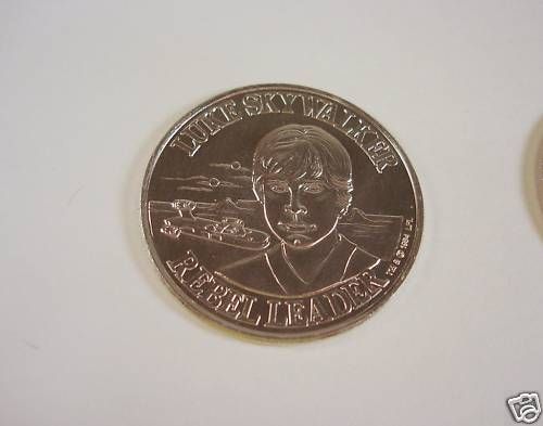 vintage star wars LUKE SKYWALKER TATOOINE potf COIN C95  