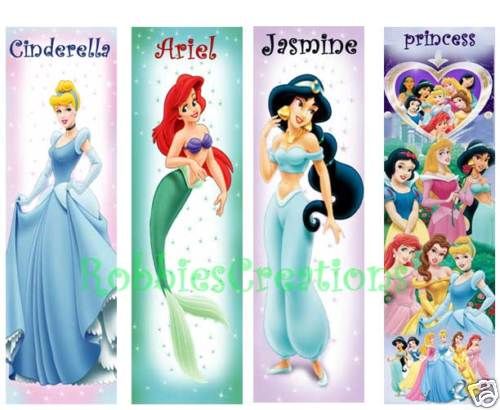BOOKMARK PRINCESS Cinderella Ariel Jasmine DISNEY dvd  