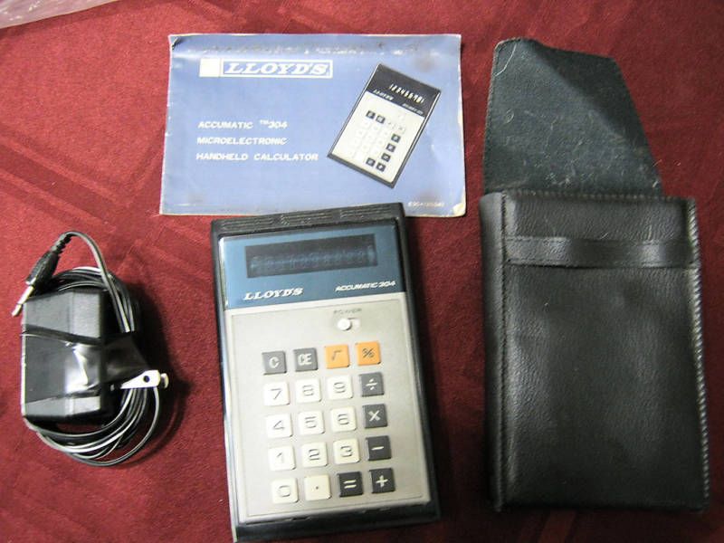 vintage calculator lloyds accumatic 304  