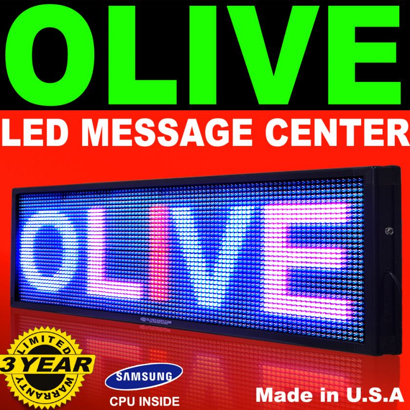 LED Sign Outdoor Program 3col Scrol msg Display 19x53  