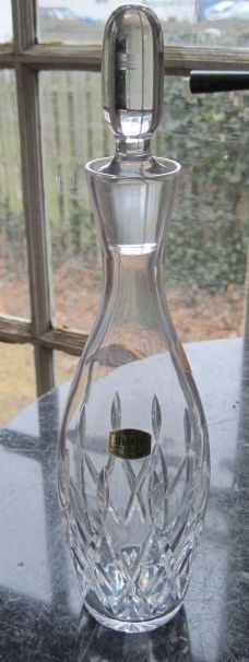 Atlantis Hand Blown and Hand Cut Crystal Decanter Made for Block 