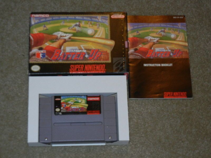 SUPER BATTER UP SNES SUPER NINTENDO COMPLETE  