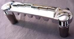 ELECTRIC GUITAR COMPENSATED BRIDGE   TAILPIECE chrome  