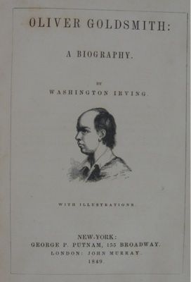 OLIVER GOLDSMITH Biography 1849 Irving ILLUSTRATED  